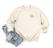 Slow Mornings Club Embroidered Cozy Crew Neck Sweater