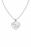 Keep Going Engraved Heart Necklace