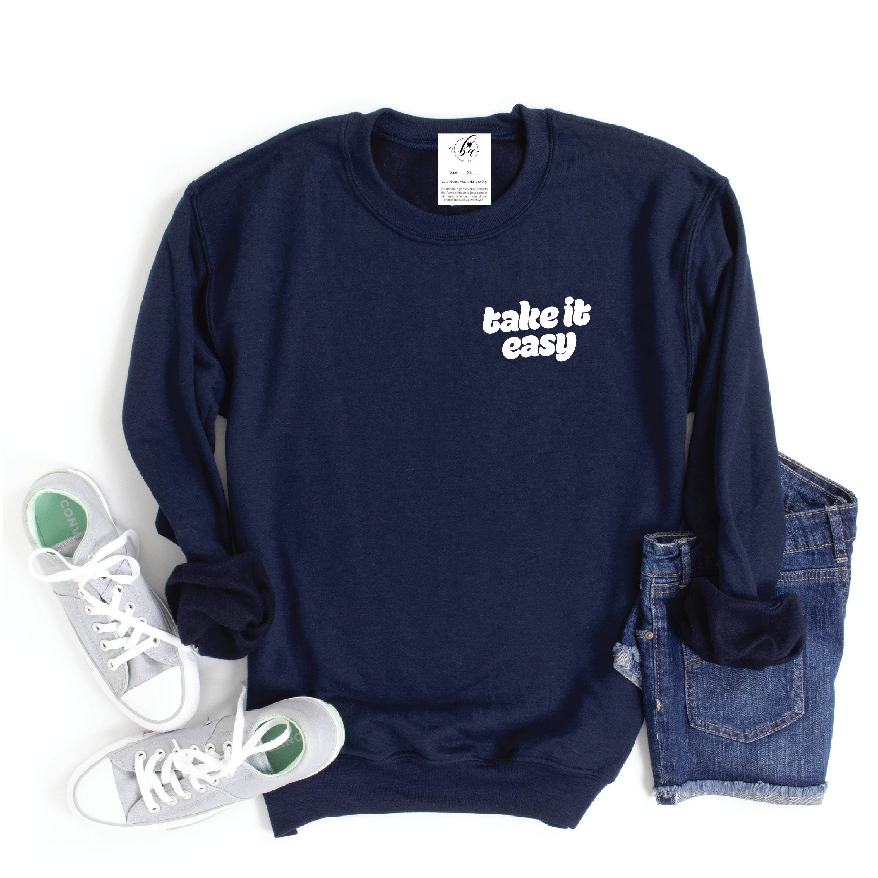 Take it Easy Cozy Crew Neck Sweater