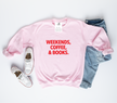 Weekends, Coffee, & Books Cozy Crew Neck Sweater
