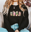 Winter Drinks {Pink} Classic Crew Neck Sweater