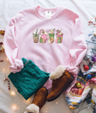 Winter Drinks {Pink} Classic Crew Neck Sweater
