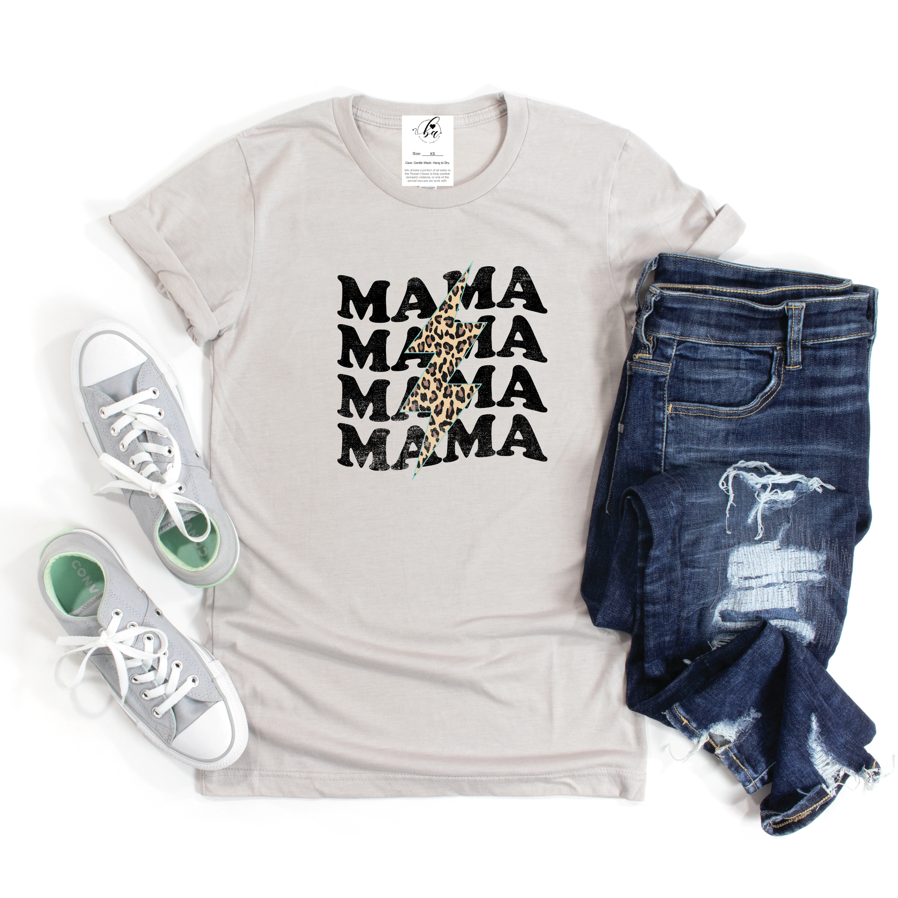 Electric Mama on Repeat Tee - Teal