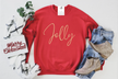 Jolly {Script} Classic Crew Neck Sweater