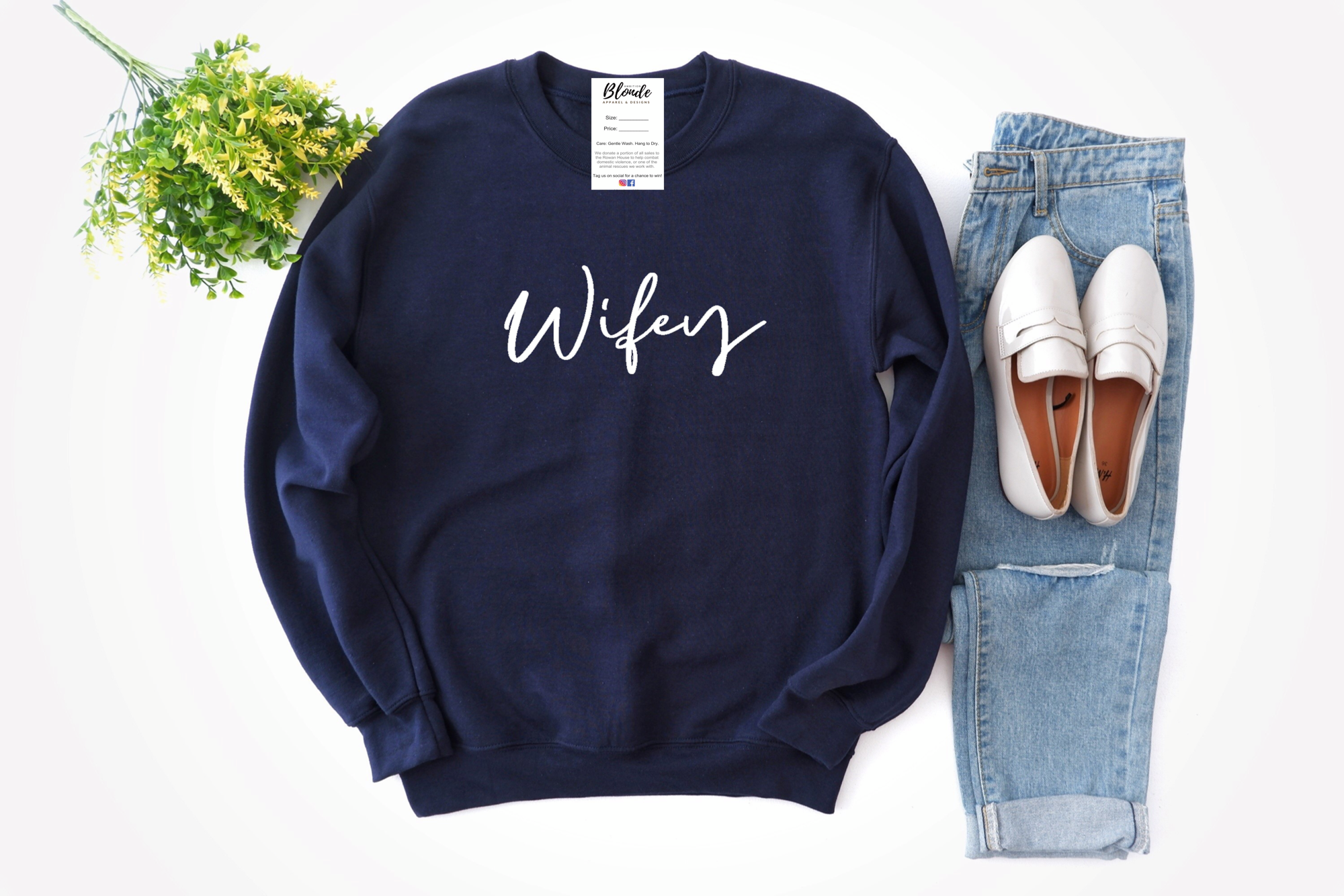Wifey Cozy Crew Neck Sweater – Blonde Ambition