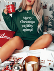 Merry Christmas Ya Filthy Animal Classic Crew Neck Sweater